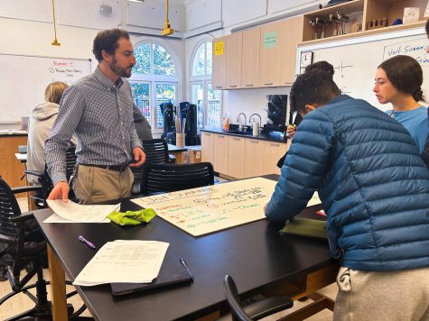 Karl Schmidt teaches a freshman physics class this fall. The Branson administration has expanded objectives-based grading to all freshman classes.
