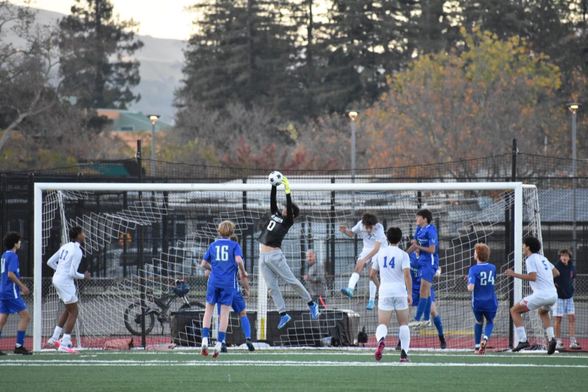 Herschel Pell 24 makes a save in his debut game as a starter on the Branson boys soccer team. The Bulls won 4-1.
Courtesy of Charley Lightfoot