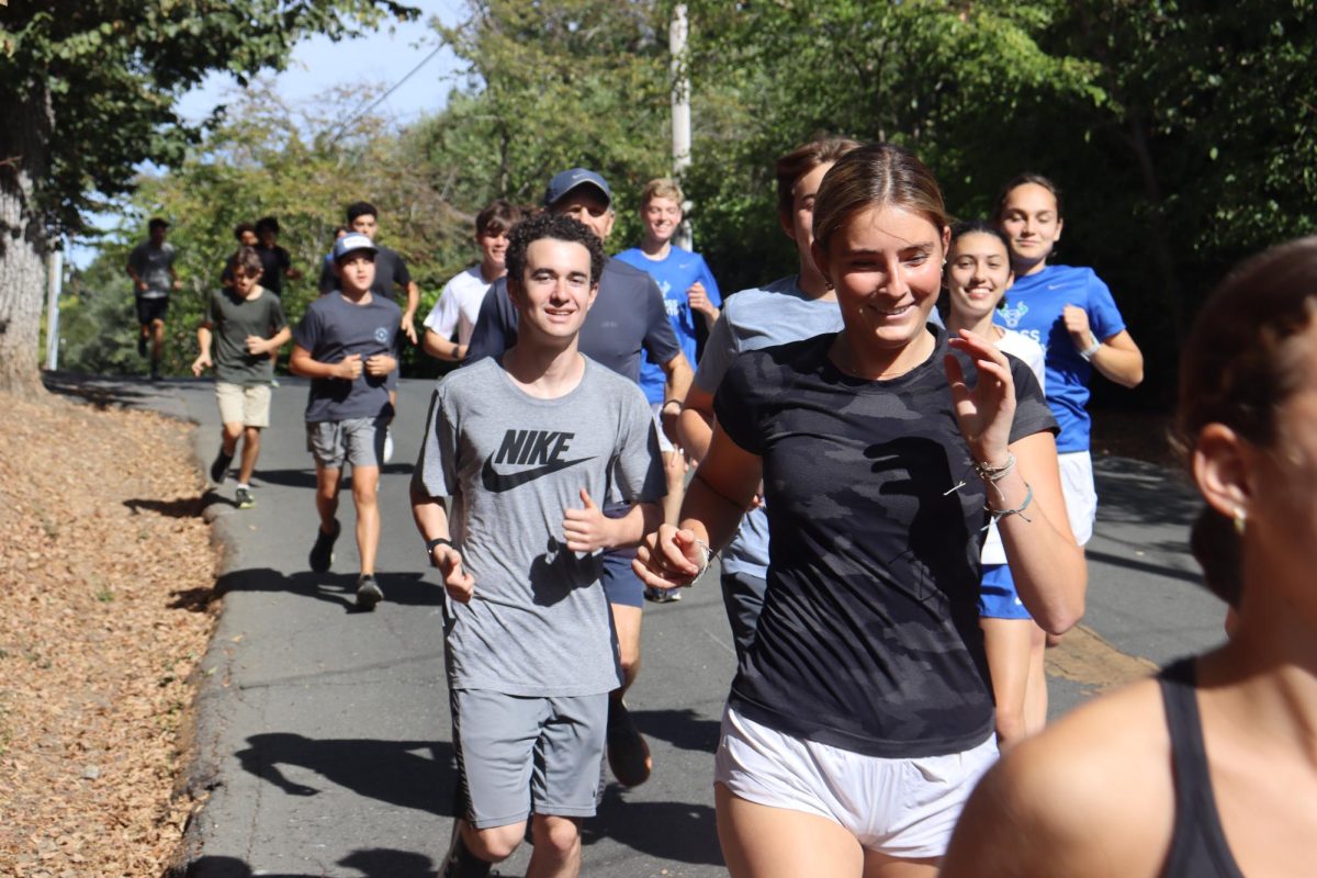 Cross-country on a run during team practice. The team has had a slew of successes so far in MCAL.