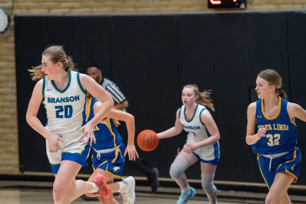 Girls varsity basketball in a game against Terra Linda on senior night. 