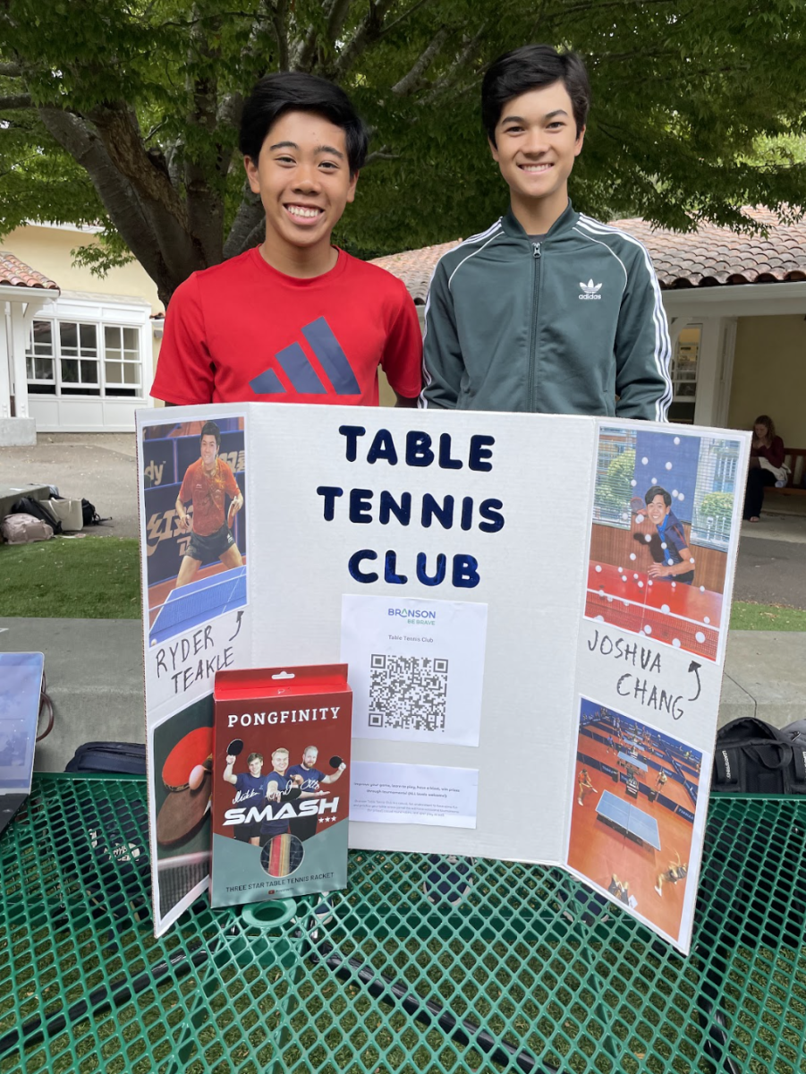 Table Tennis Club leaders Joshua Chang '28 and Ryder Teakle '28