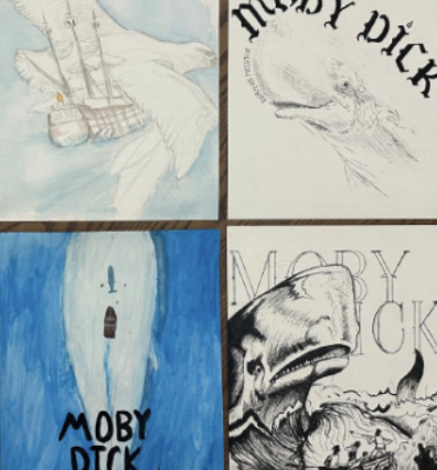 Students re-designed Moby Dick’s
cover as part of their study of the
classic American novel