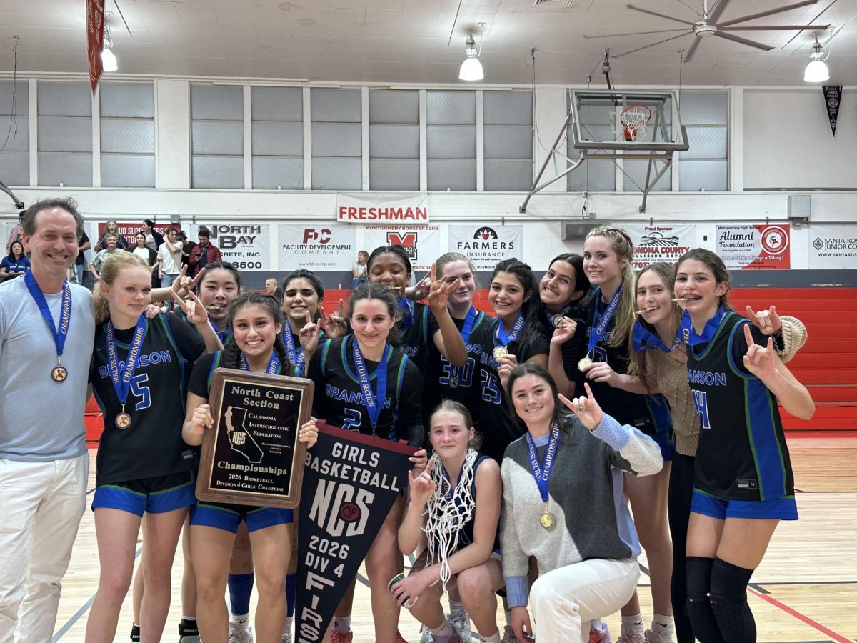 The Branson girls basketball team beat Rancho Cotate 44-36 in the Division IV NCS championships.